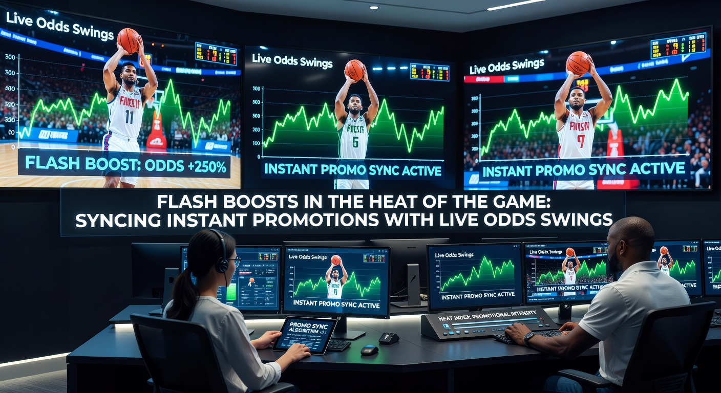 Dynamisches Live-Wetten-Dashboard mit aktiviertem Flash Boost während eines Fußballspiels, das Quoten-Schwankungen in Echtzeit zeigt