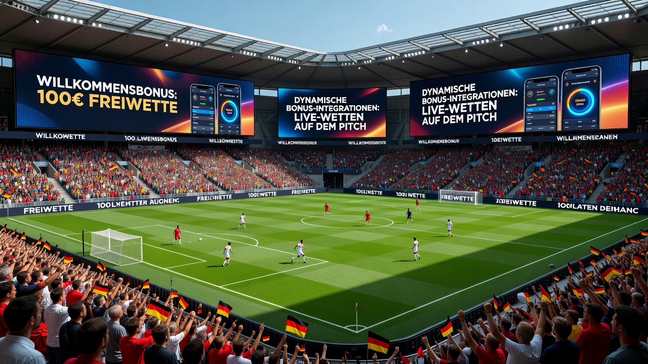Diagramm einer mobilen App mit Bonus-Triggern und Live-Quoten während eines Fußball-Events